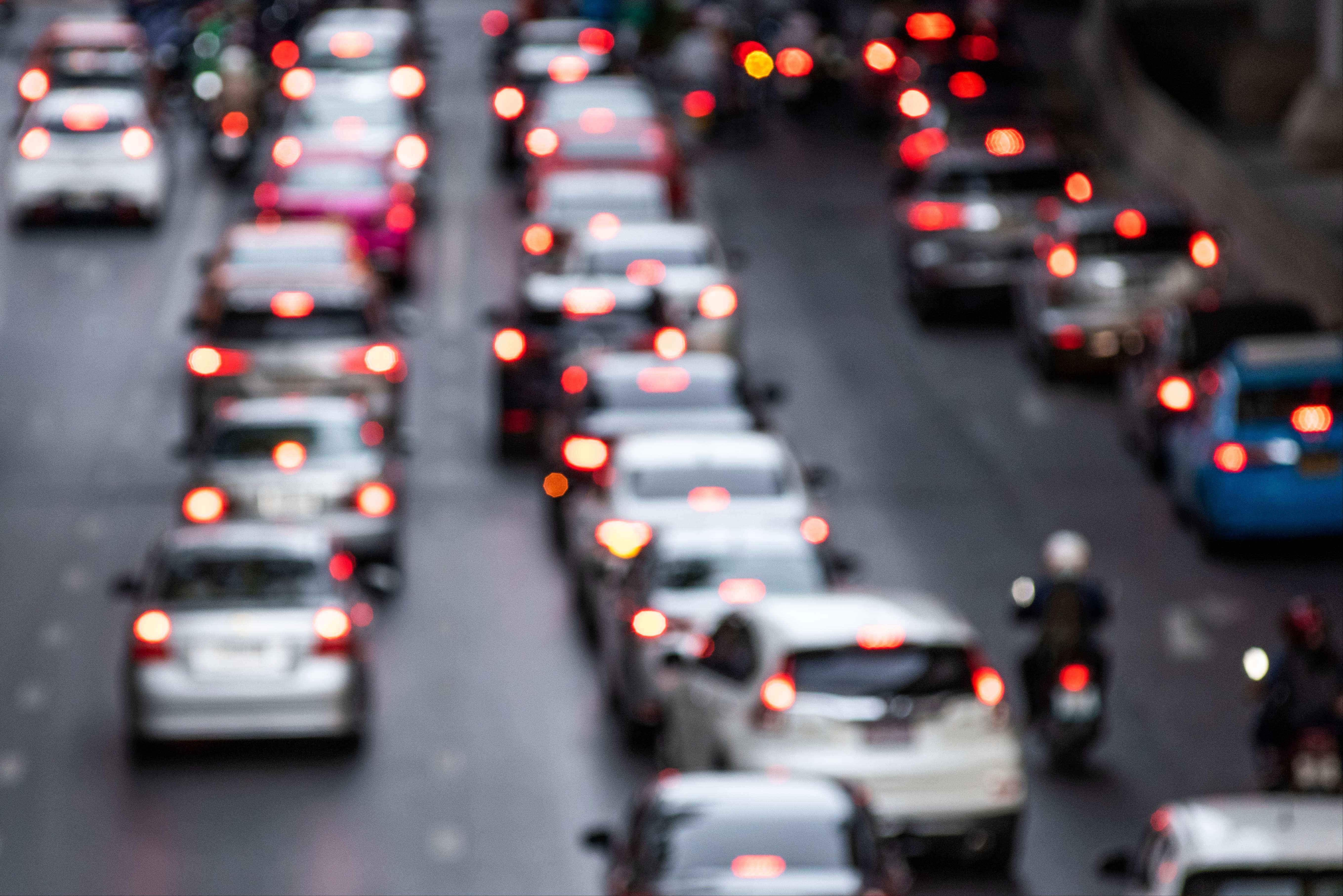 Image of a traffic jam on a congested city road